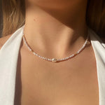 sea foam keshi pearl necklace