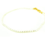 dainty rice pearl necklace with gold clasp