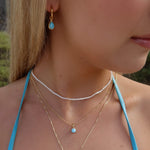 dainty pearl necklace with gold clasp