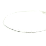 silver dainty ball and link chain adjustable