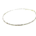 Oceanic Loops Lavender Necklace with Kunzite and Silver Beads