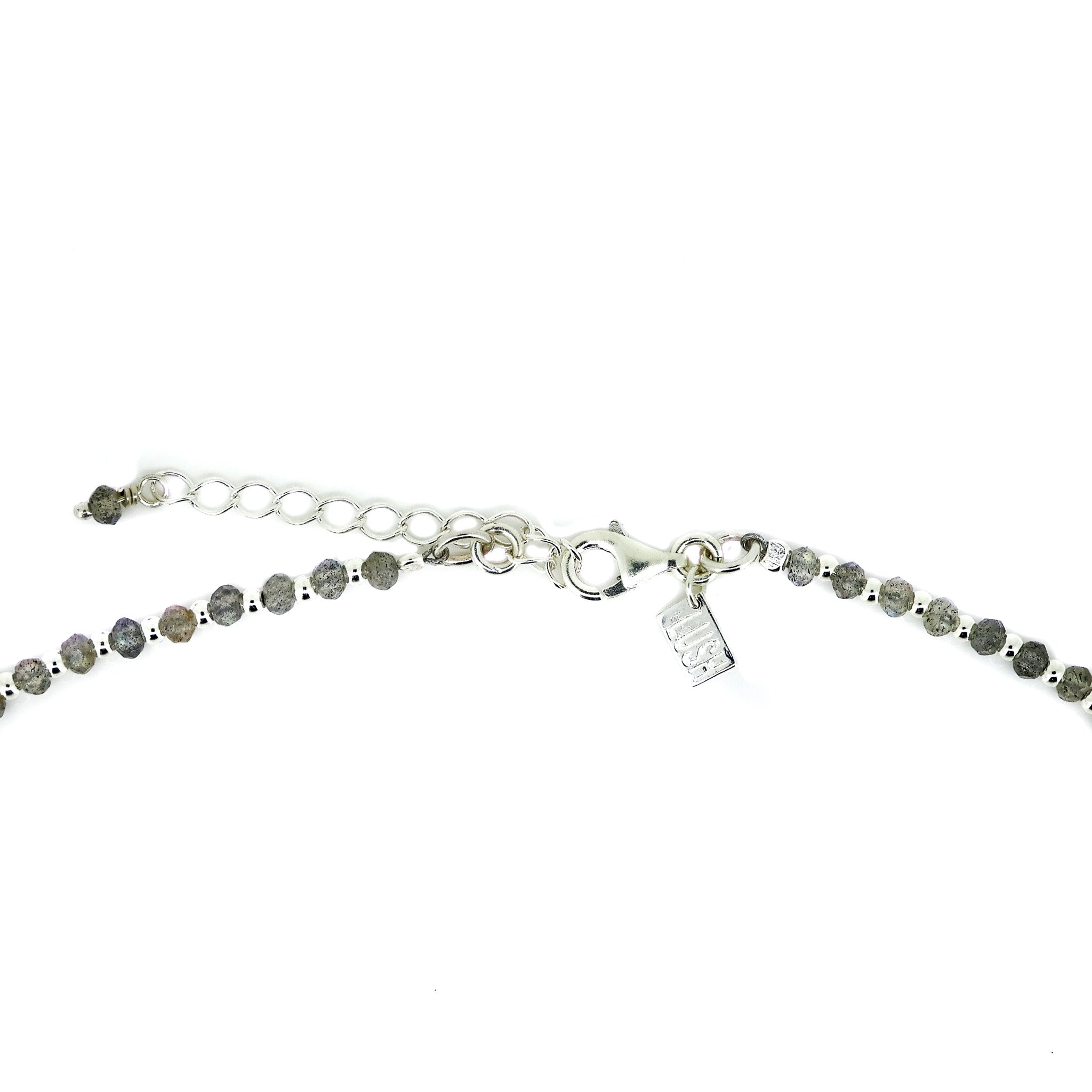 silver gemstone necklace
