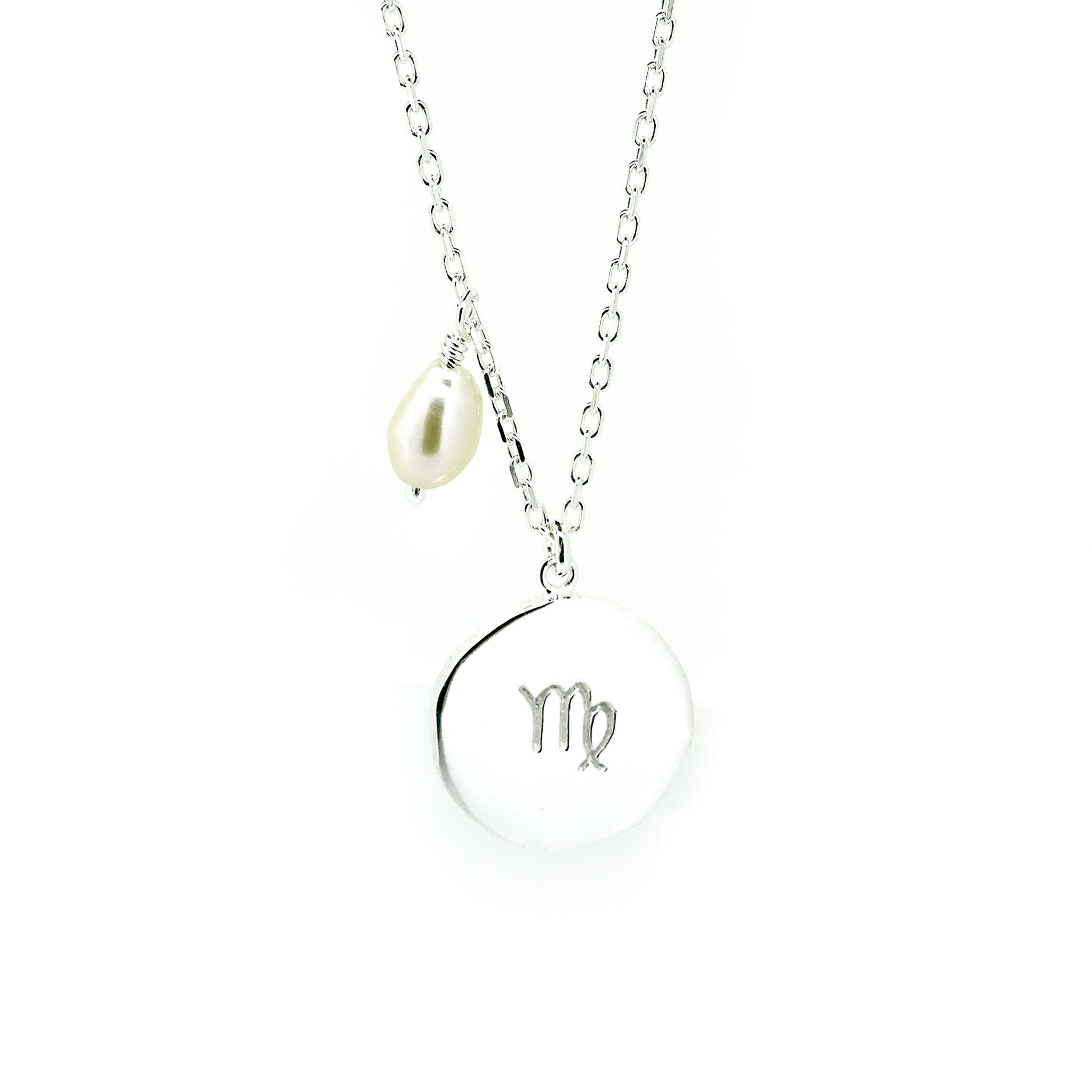 zodiac virgo necklace silver