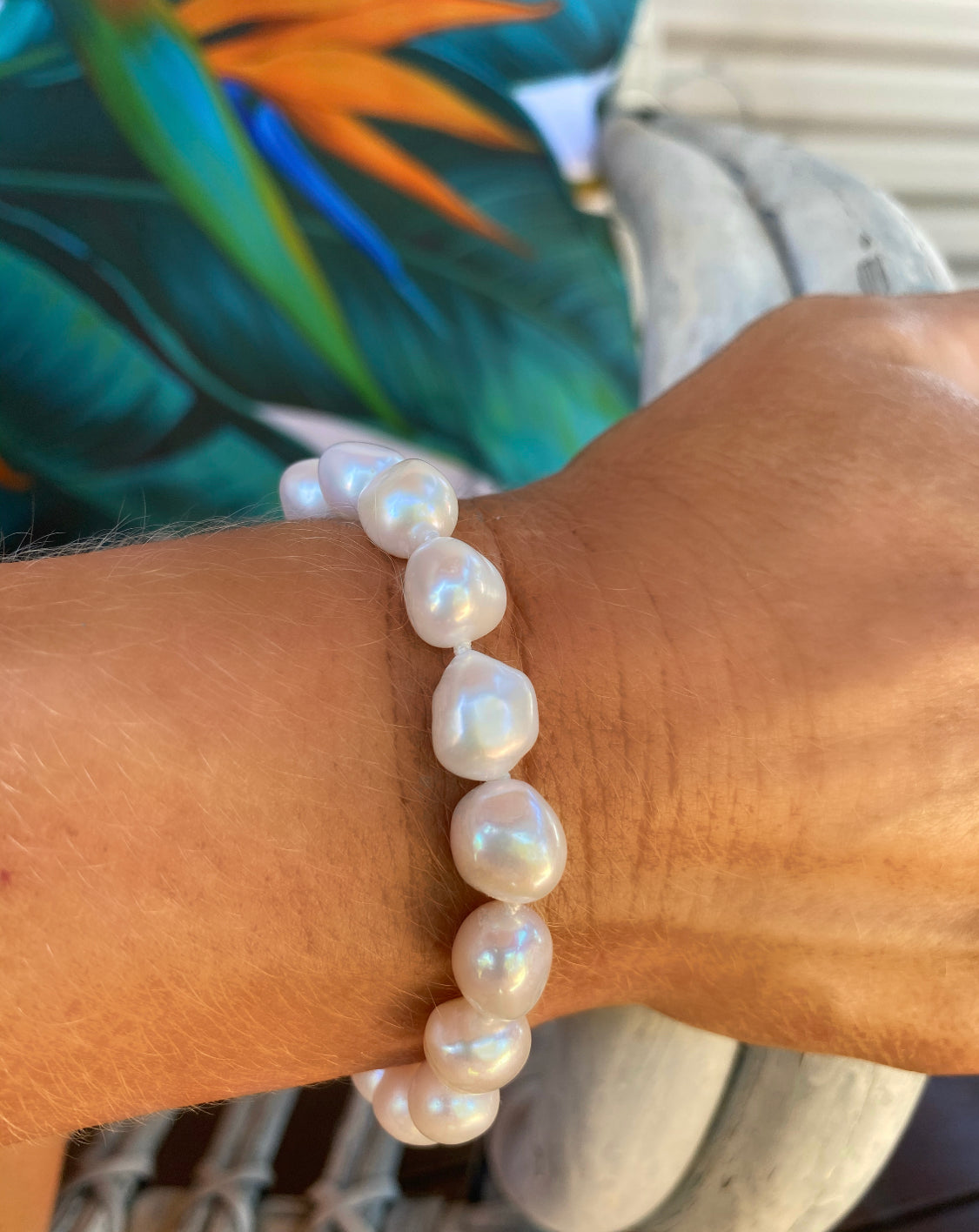 Keshi pearl bracelet
