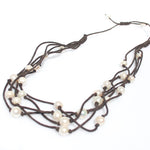 boho pearl necklace