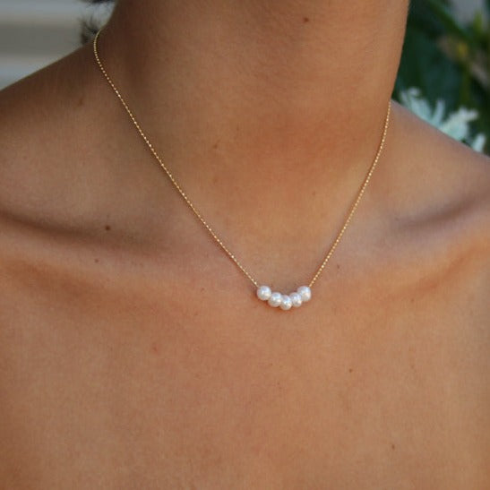 cable beach sands rose gold pearl necklace