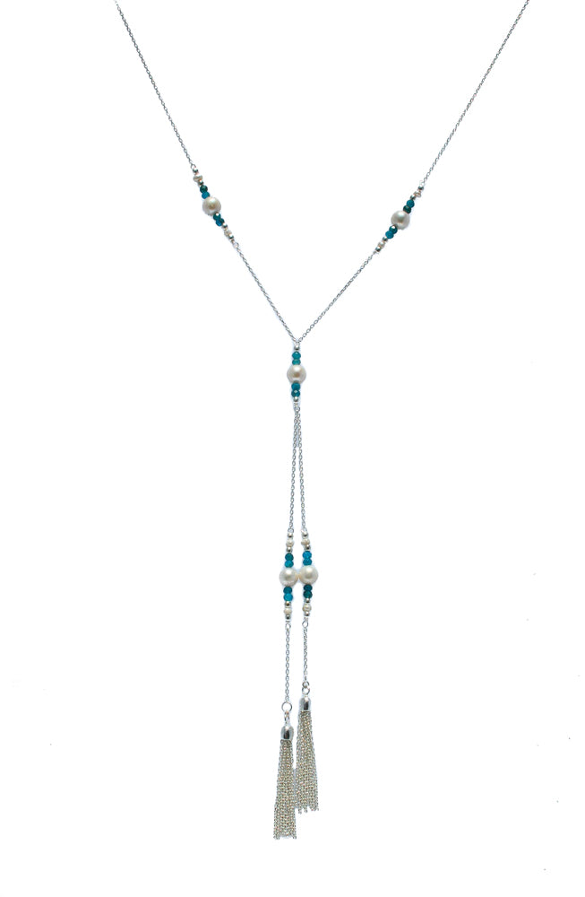 Sterling silver tassel deals necklace