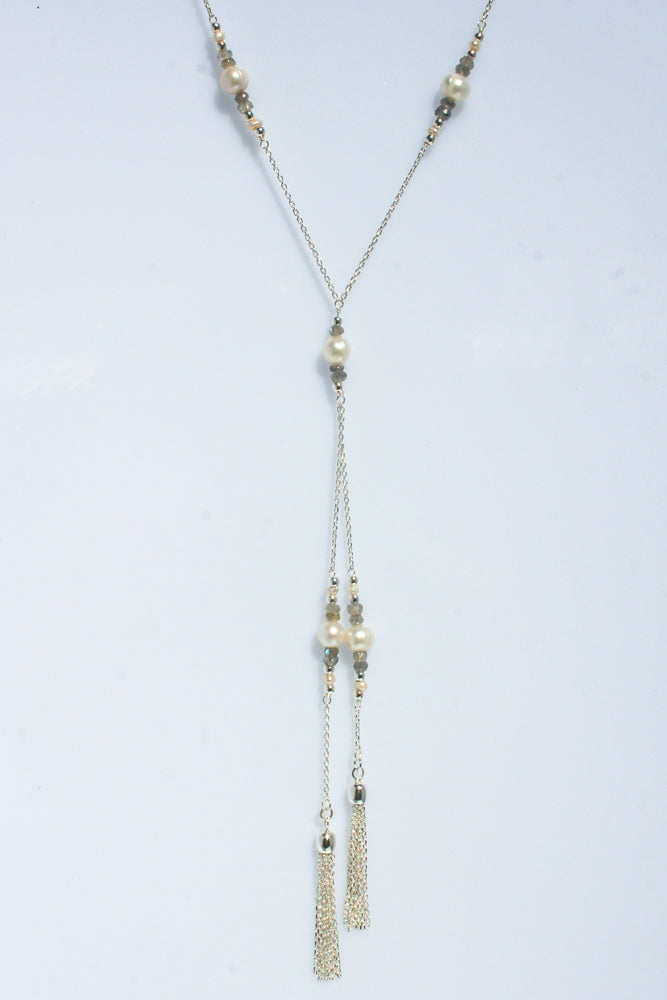 Timeless tassels clearance white necklace