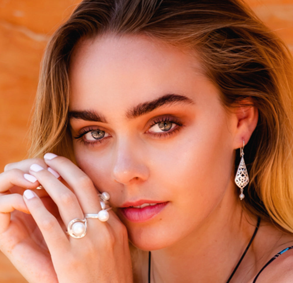 Pearl Silver Earrings