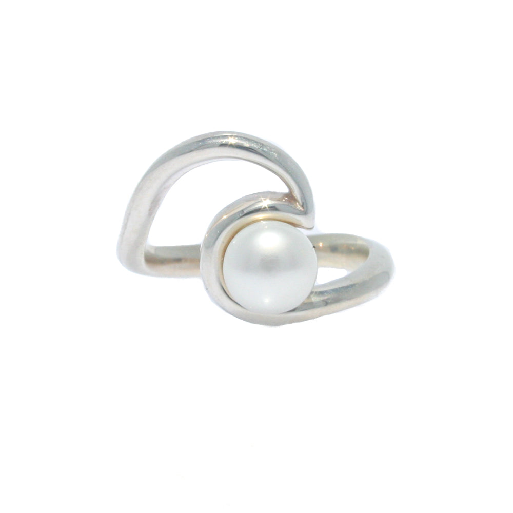 wave pearl ring