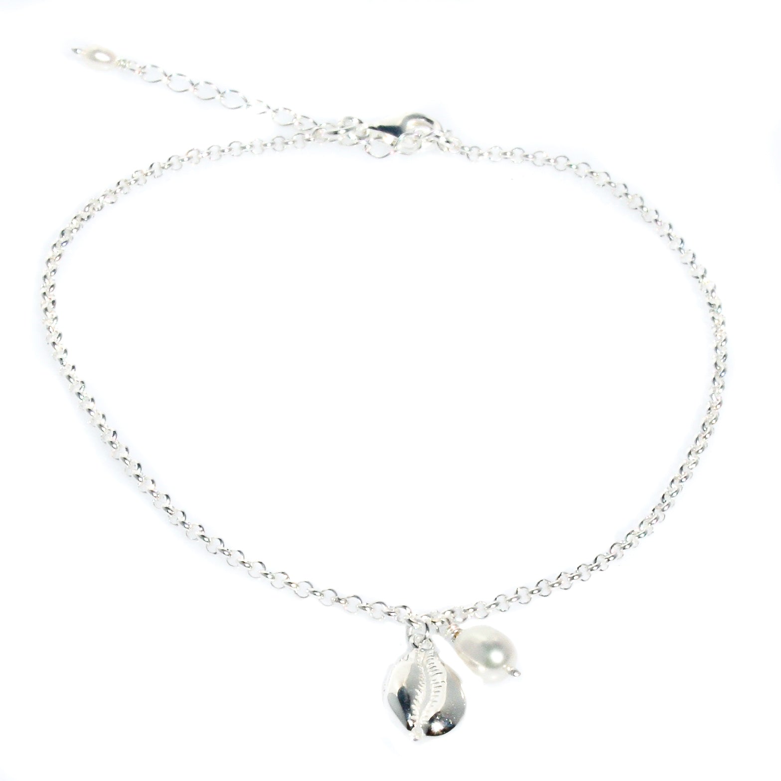 cowrie shell anklet