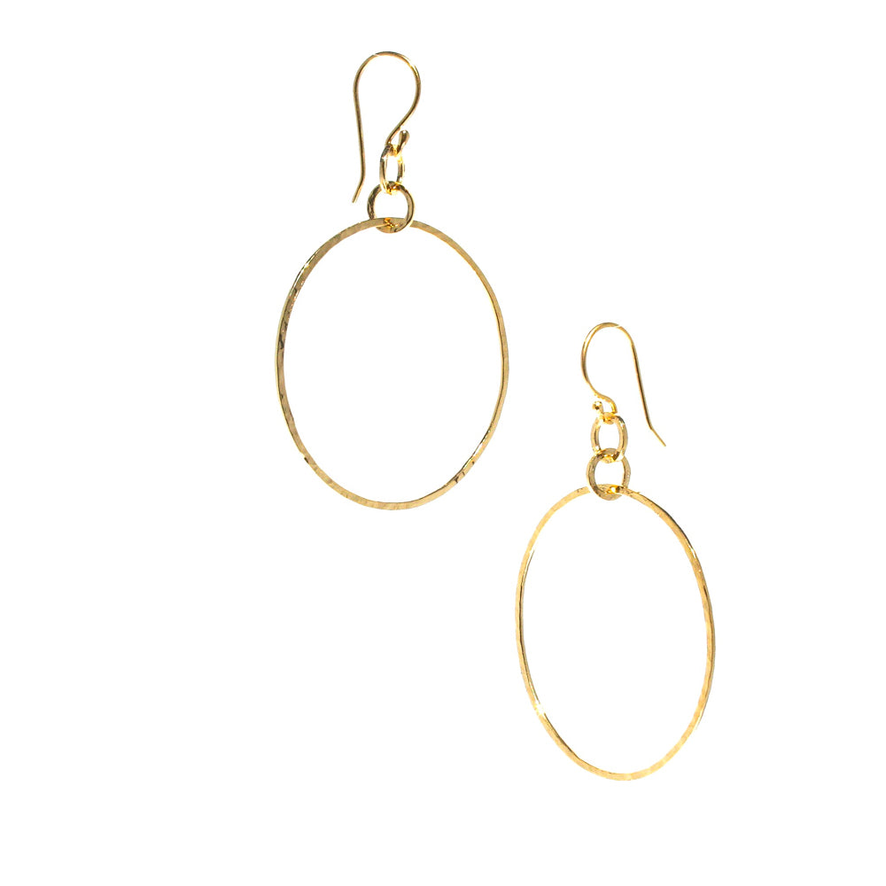 Gold vermeil hoop shop earrings