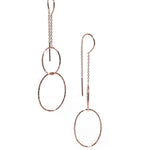 Rose gold loop earrings