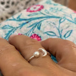 moon pearl ring