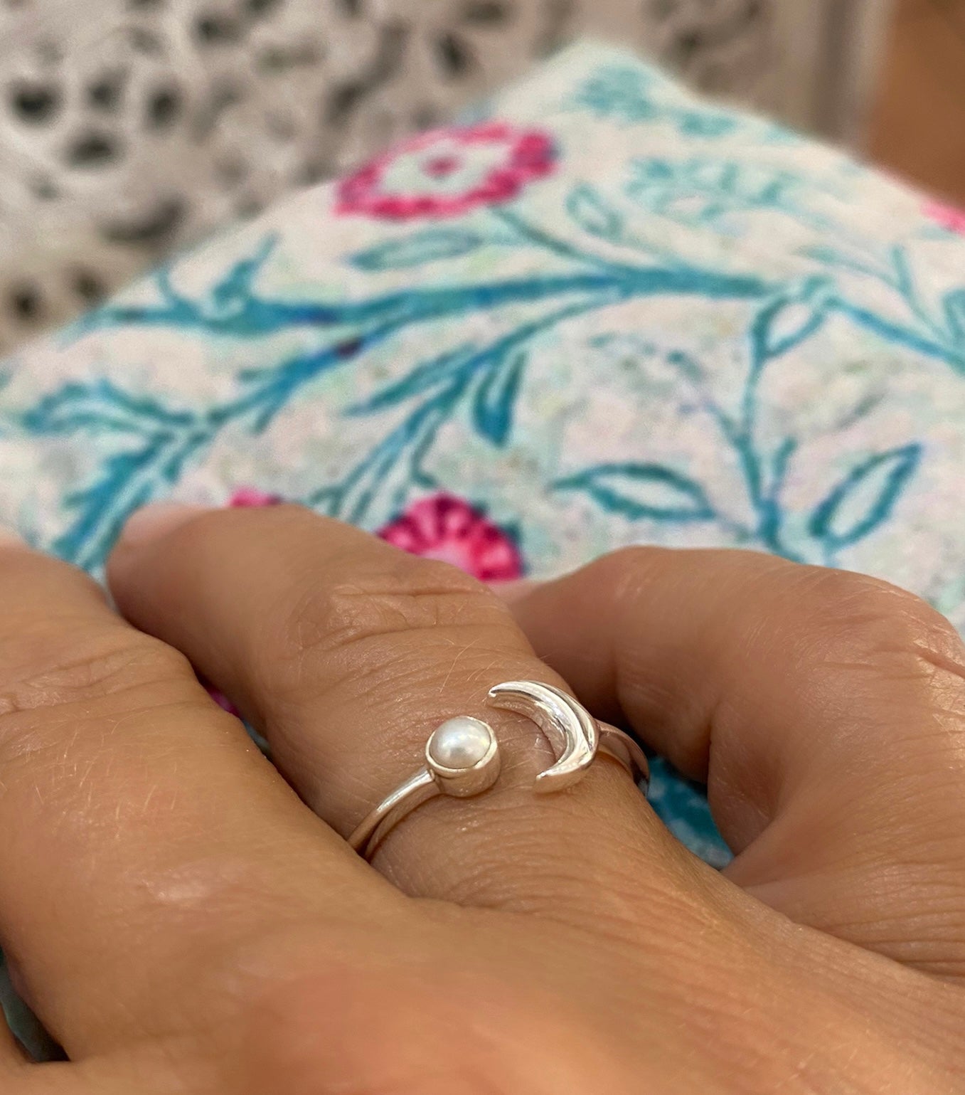 moon pearl ring