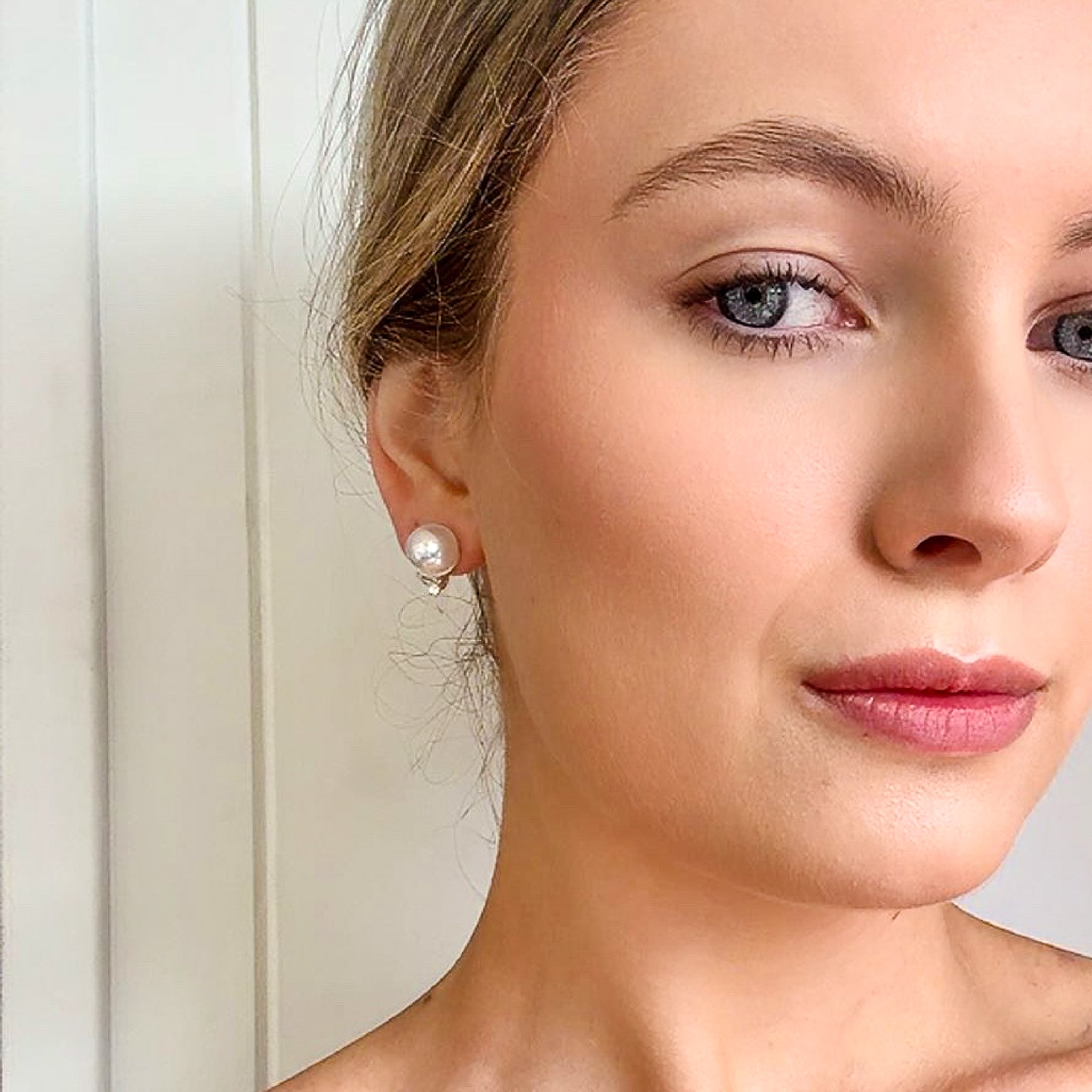pearl clip on earrings