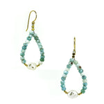 boho larimar earrings in gold
