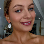 silver boab tree earriings