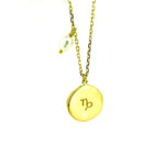 capricorn zodiac necklace gold