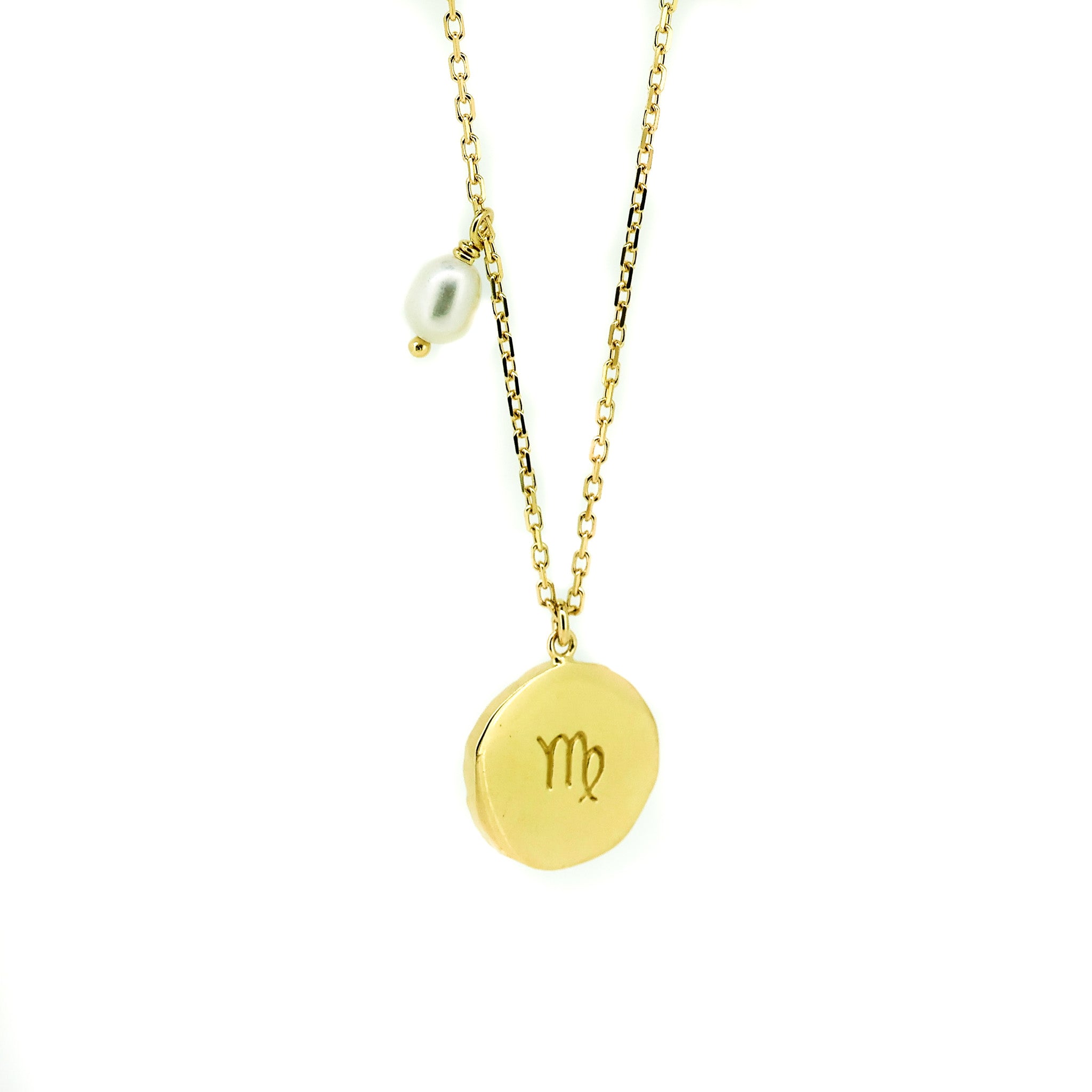 gemini zodiac necklace in gold