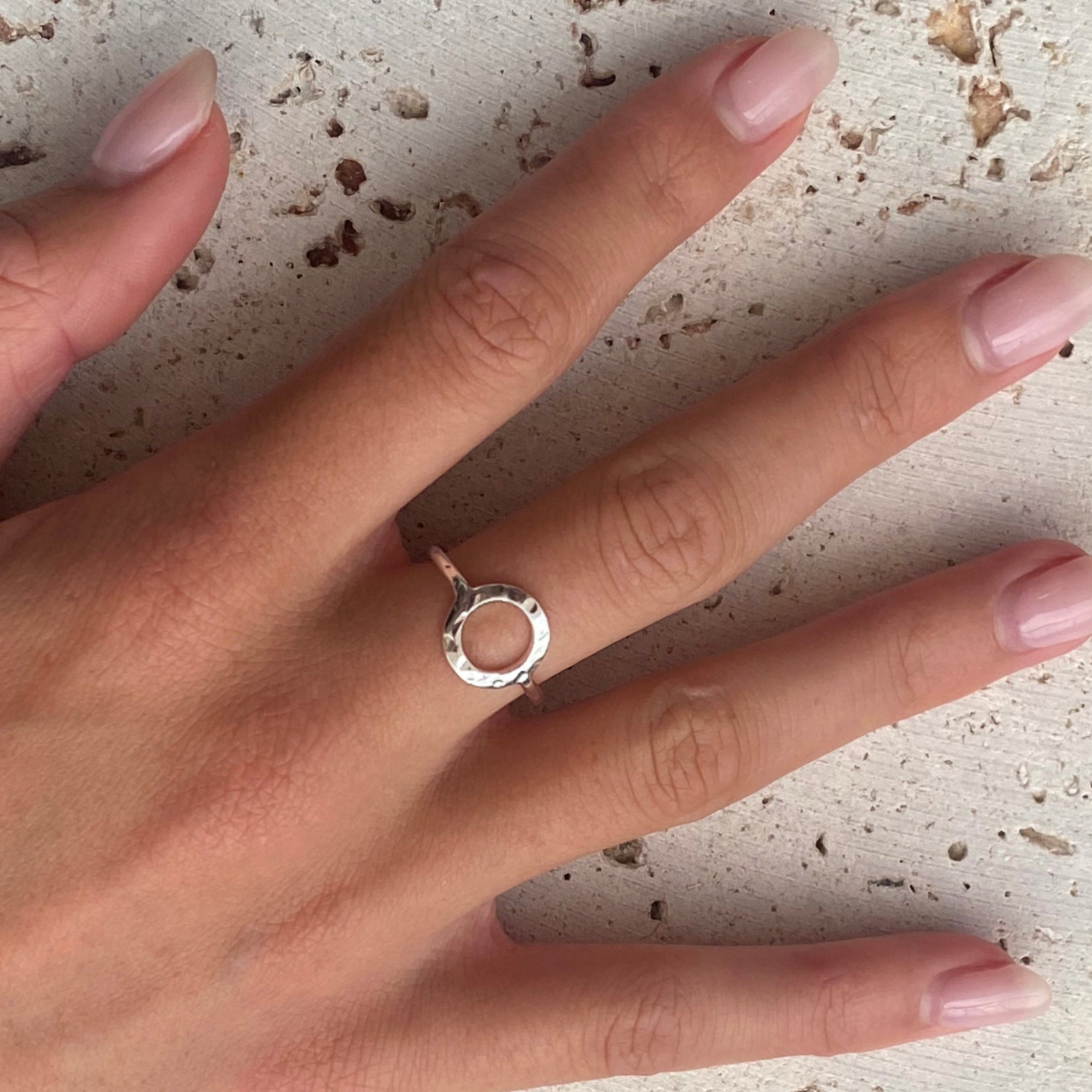 circle the sun ring silver