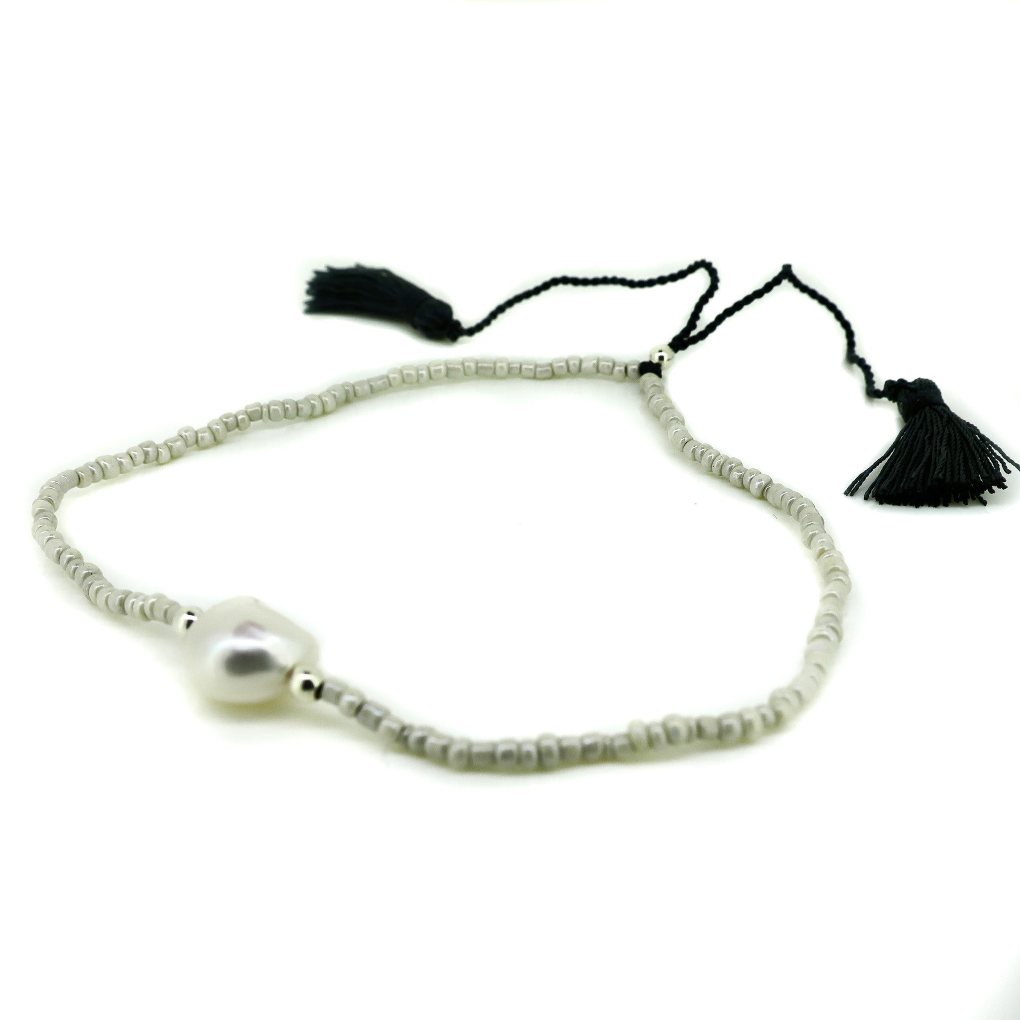 keshi pearl tassel anklet