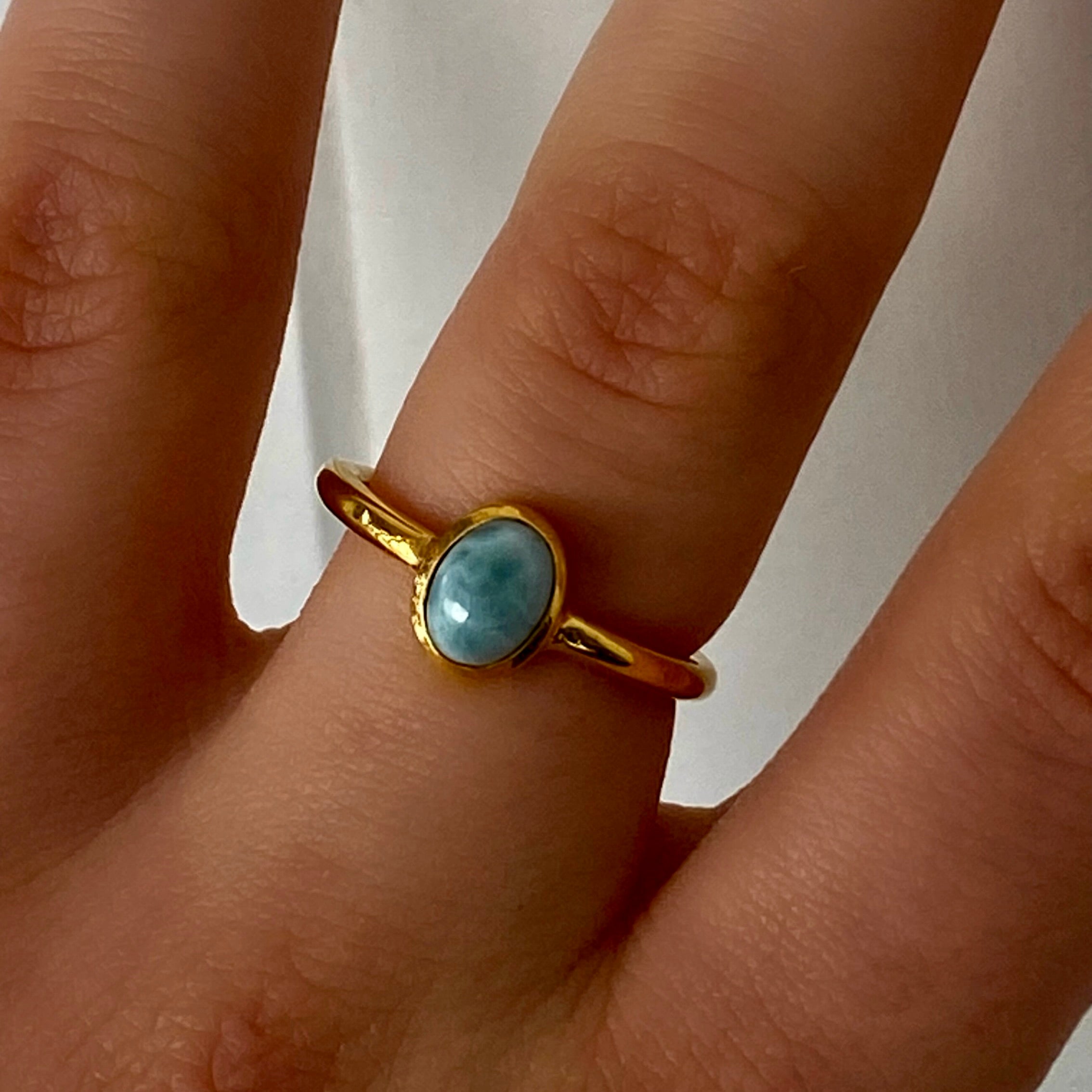 larimar stacker ring gold
