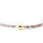 lavender gemstone pearl necklace