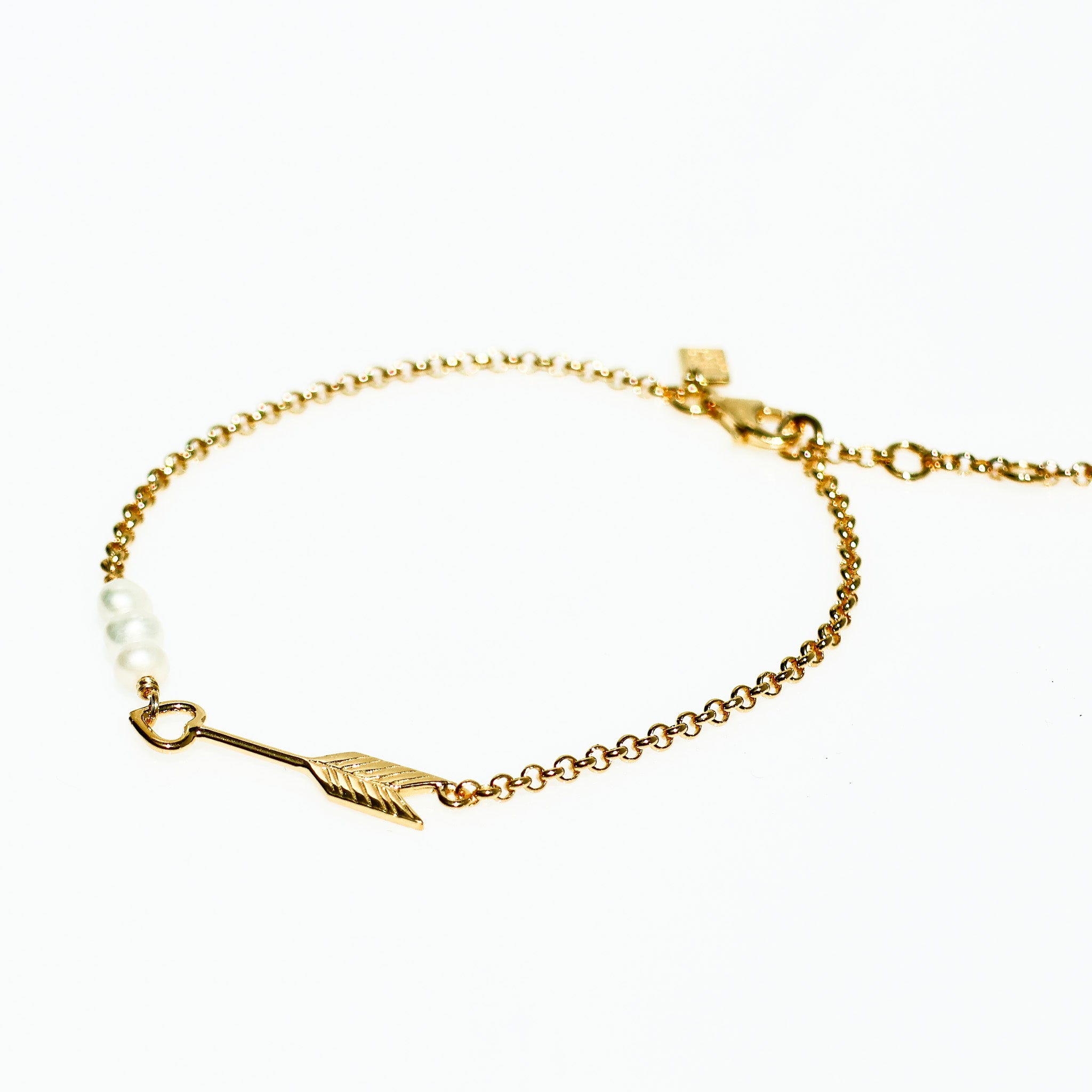 love arrow gold bracelet