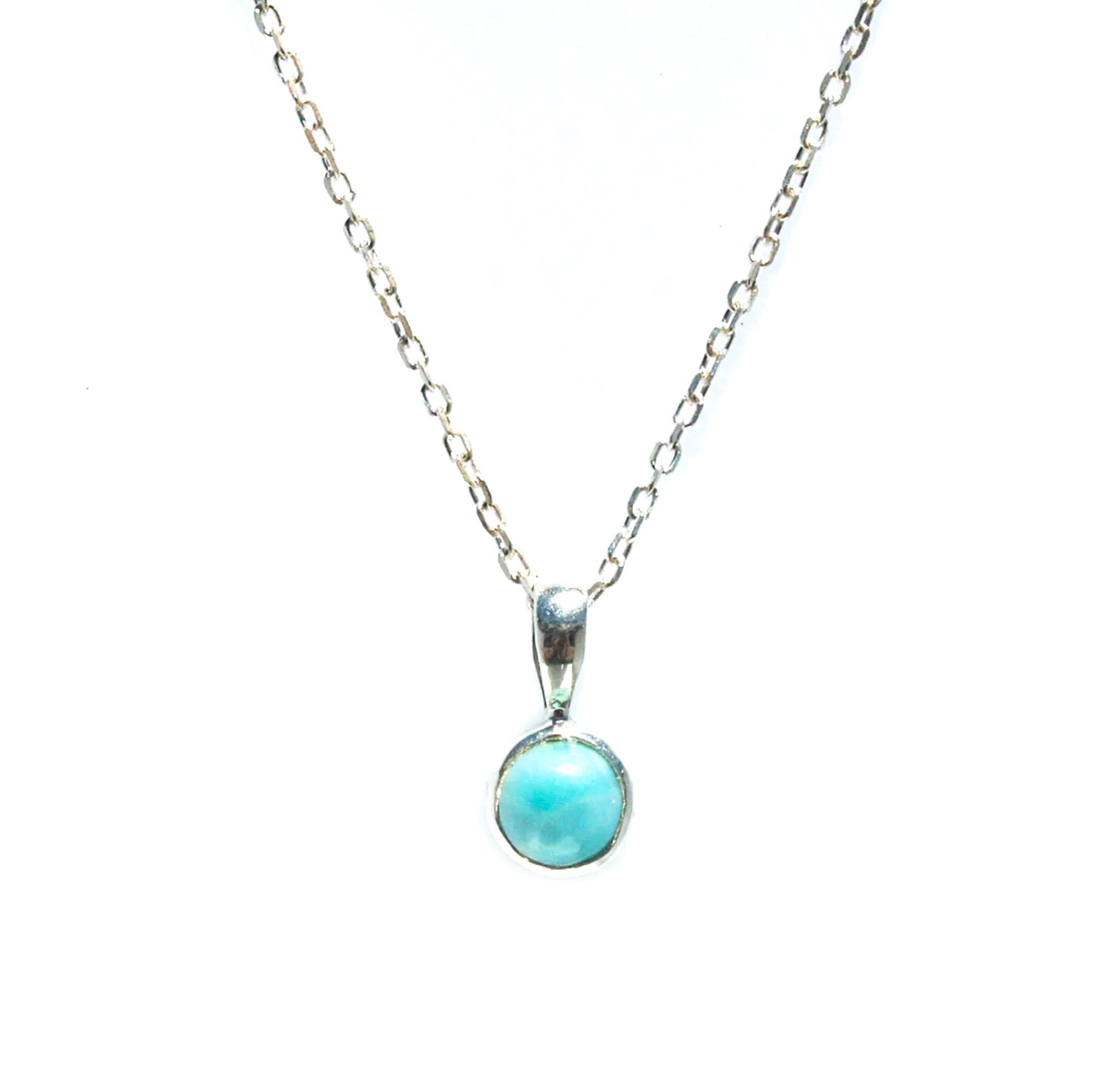 dainty larimar pendant