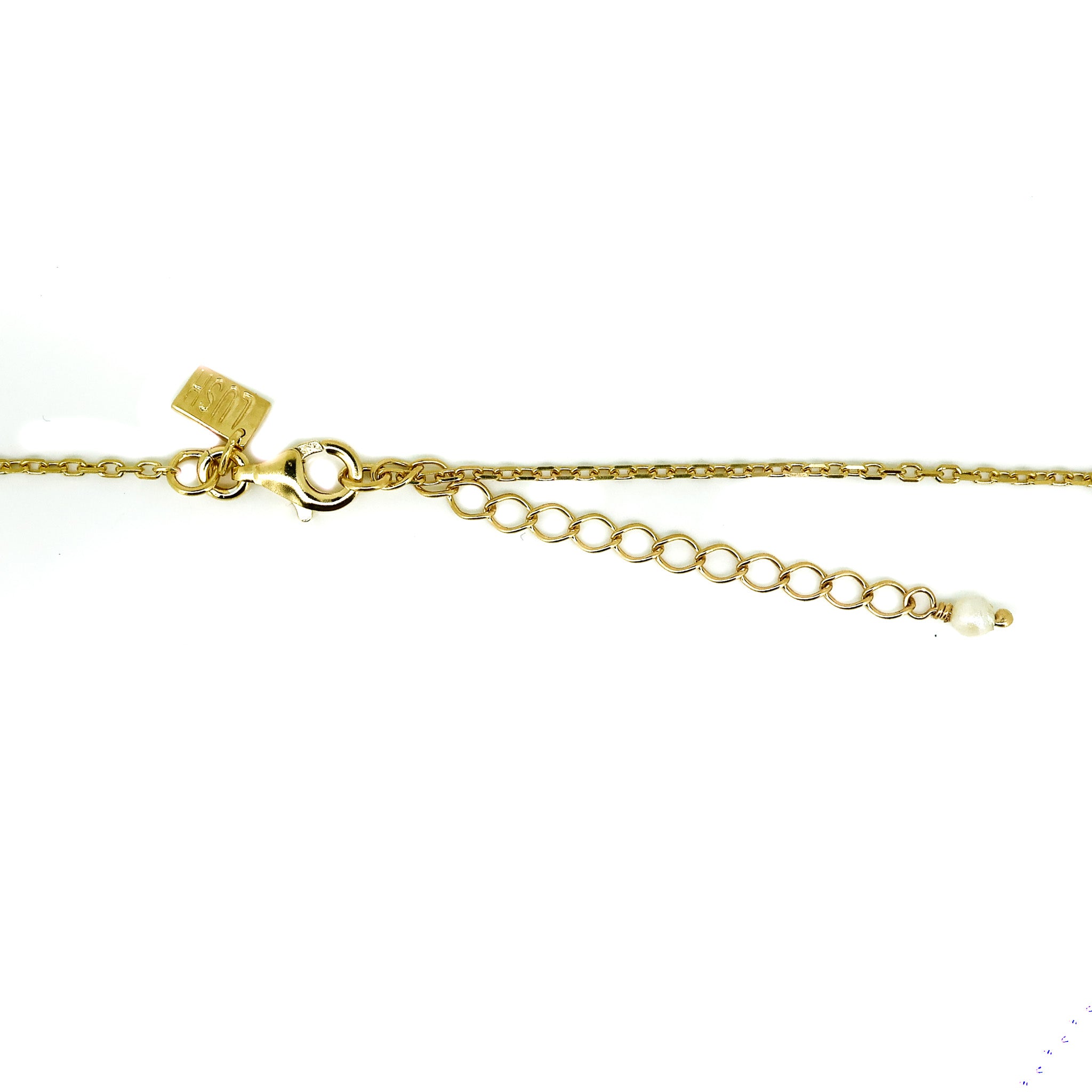 dainty gold starfish necklace with pearl