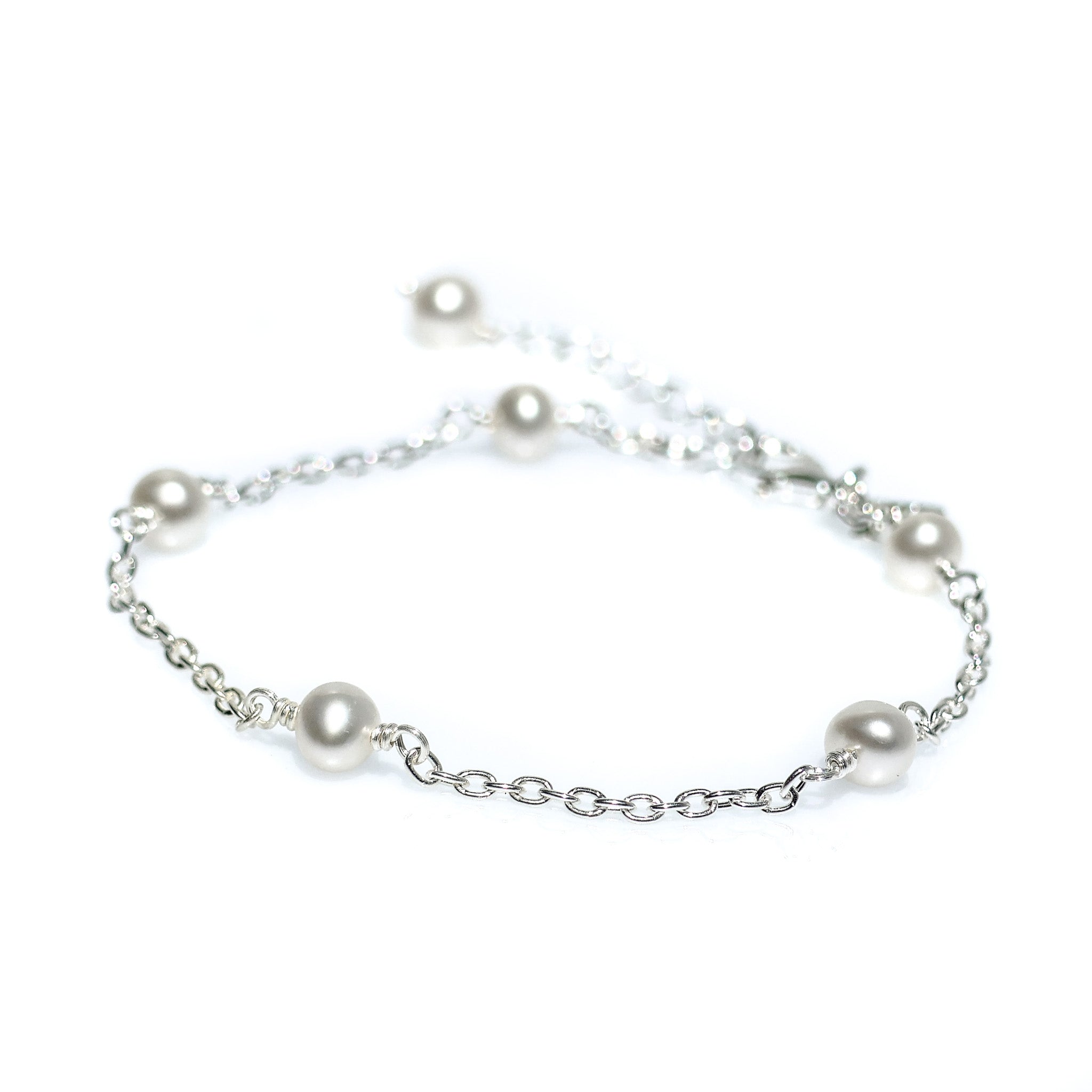 pearl bracelet silver