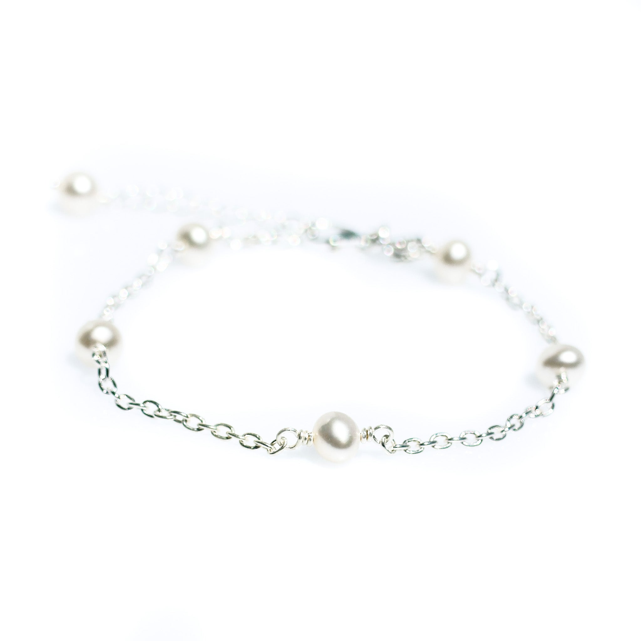 pearl bracelet silver
