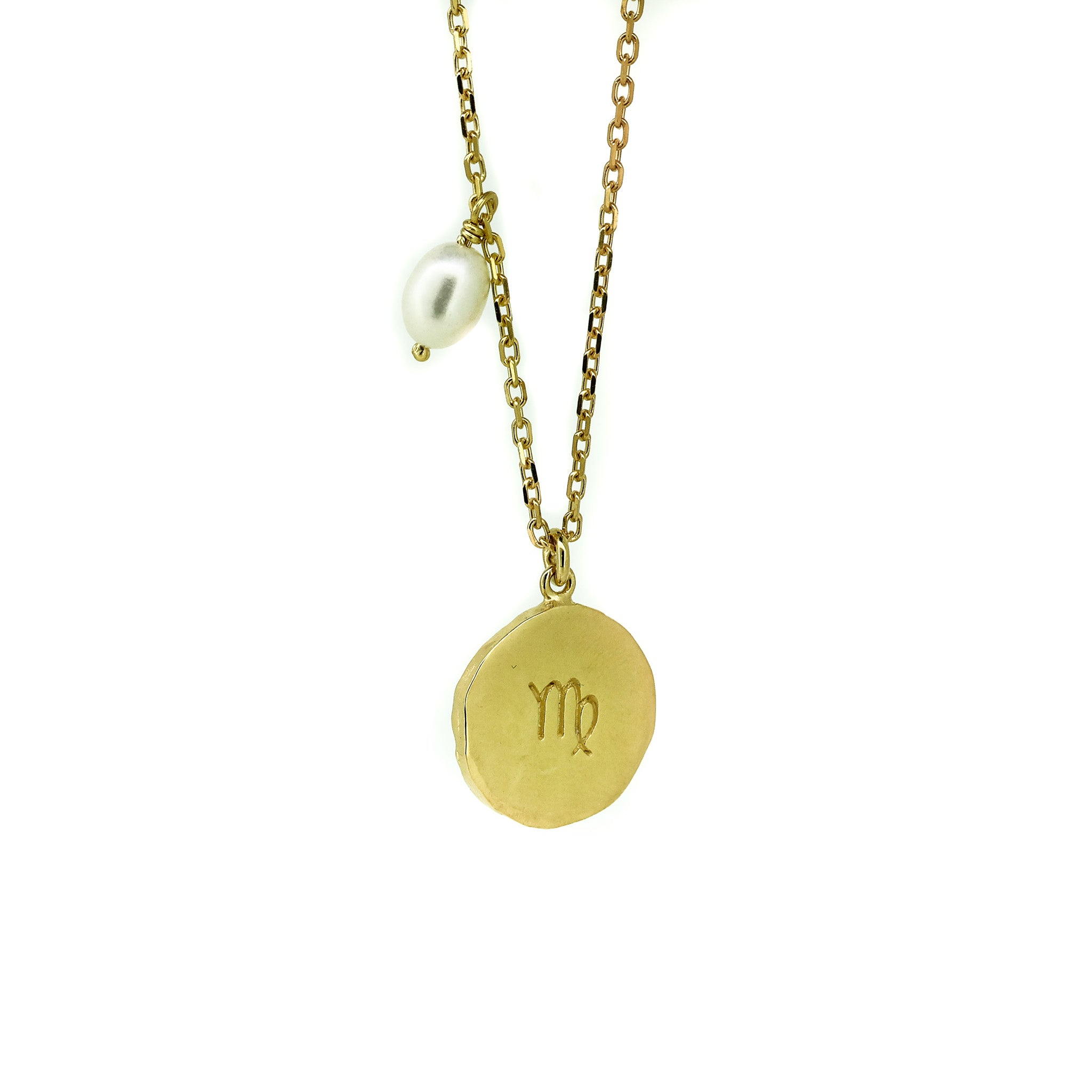 Virgo Zodiac Necklace Gold