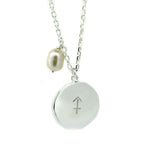 silver sagitarrius zodiac necklace