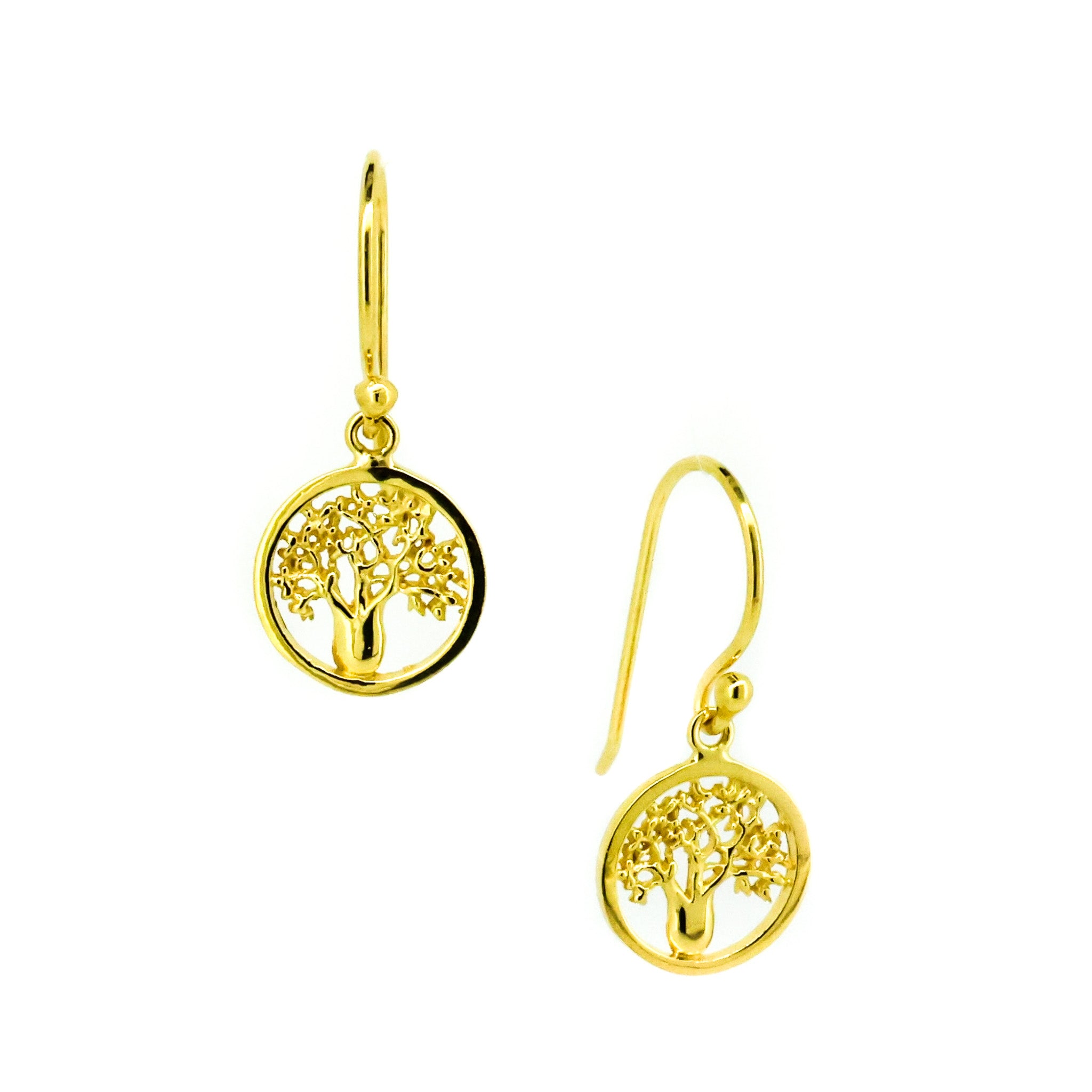 gold boab tree of life earrings