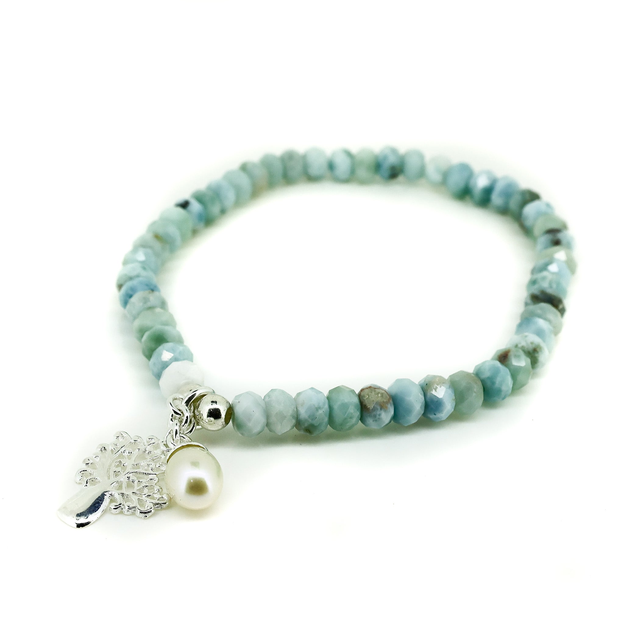 boab tree of life larimar bracelet