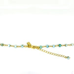beaded larimar necklace 
