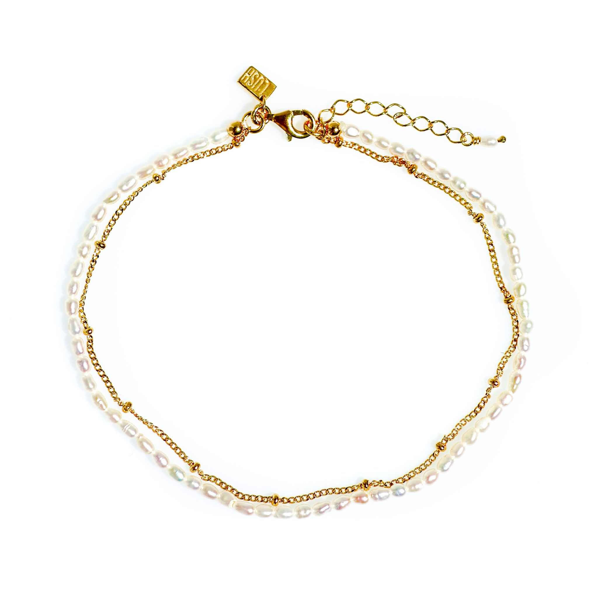 pearl anklet gold