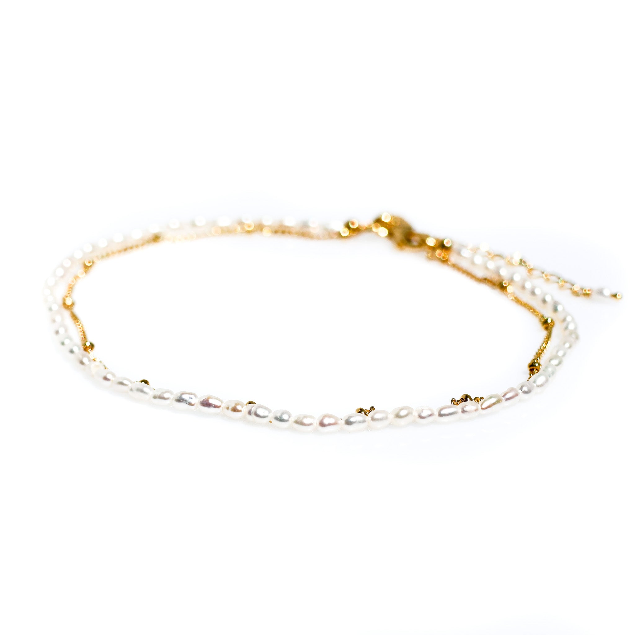 pearl anklet gold