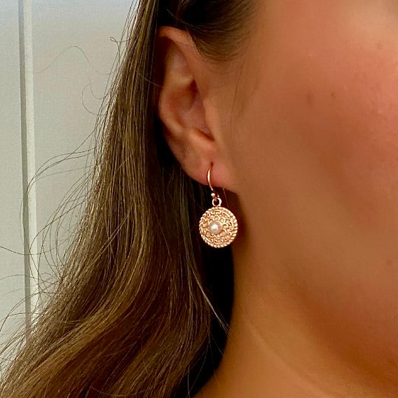 chinatown ladies earrings rose gold