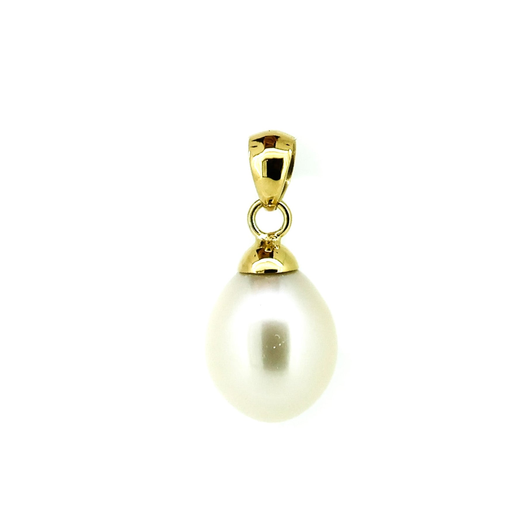 9ct gold white pearl pendant