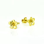 dainty frangipani studs gold