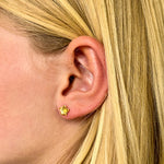 dainty frangipani studs gold