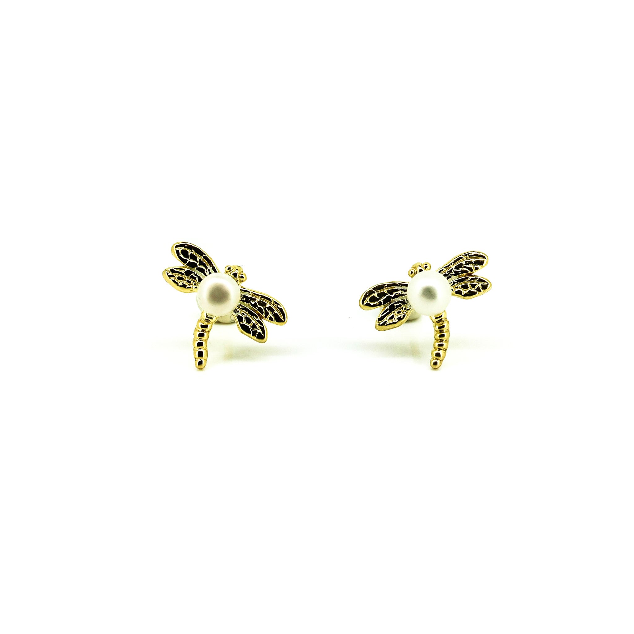 golddragonfly stud earrings