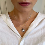 freshwater pearl pendant in silver