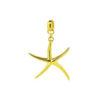 Gold starfish pendant