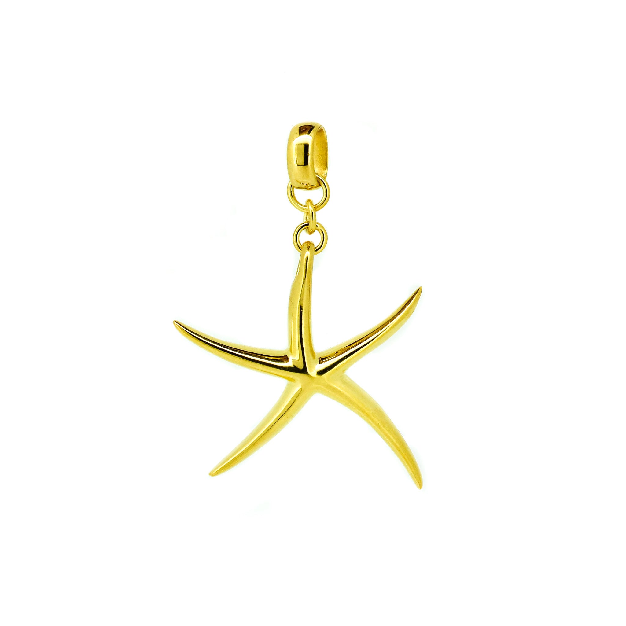 Gold starfish pendant