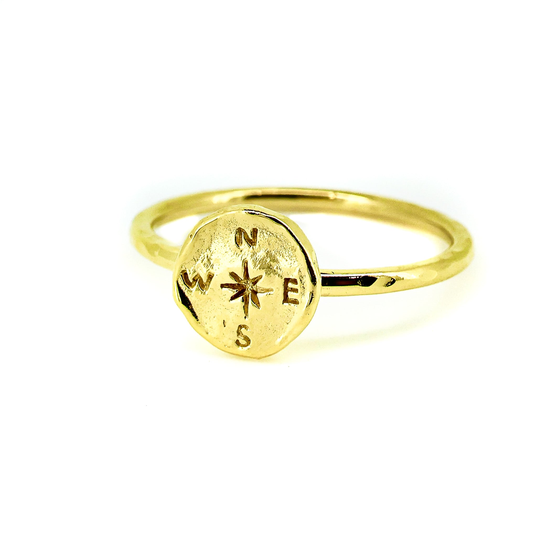 gold compass ring