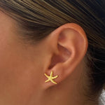 gold starfish studs